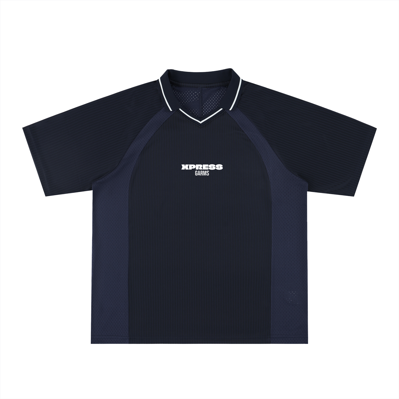 Striped V-Neck Soccer Jersey
