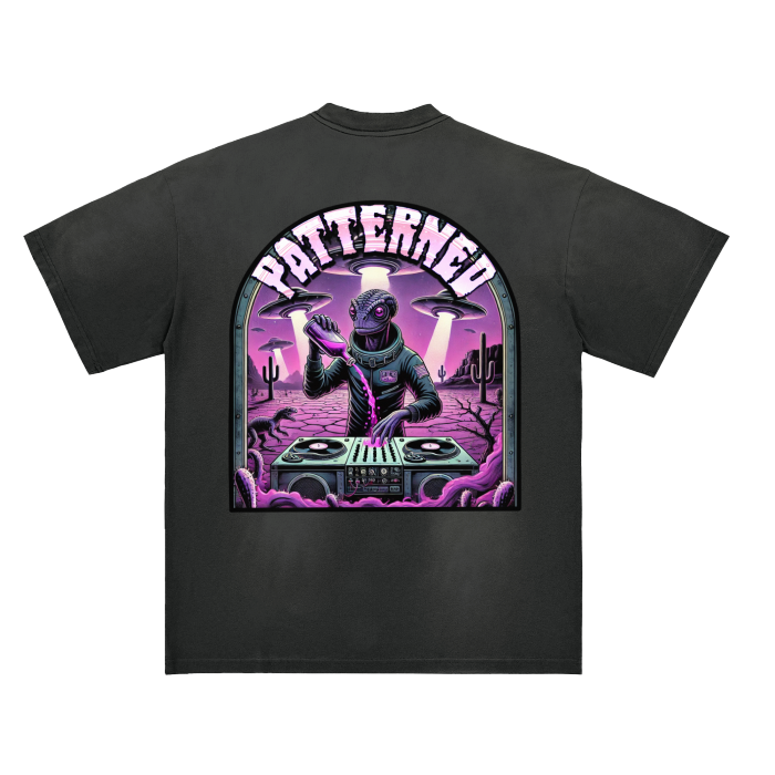 Monkey Washed Distressed Drop Shoulder Crew Neck T-Shirt - 270 GSM